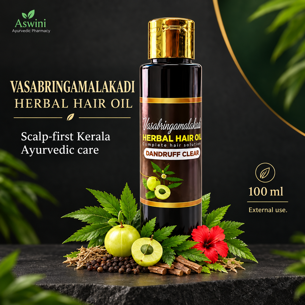 Vasabringamalakadi Herbal Hair Oil 100 ml for Kerala Ayurvedic scalp care